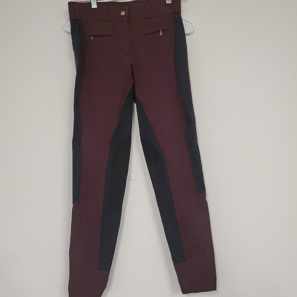 Dover Saddlery maroon riding breeches pants sz.28